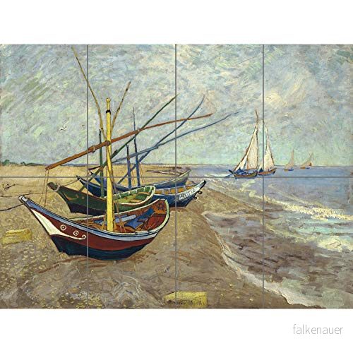 Artery8 Van Gogh Vissersboten Op Het Strand Les Saintes XL Giant Panel Poster (8 sektioner) 5059360893345