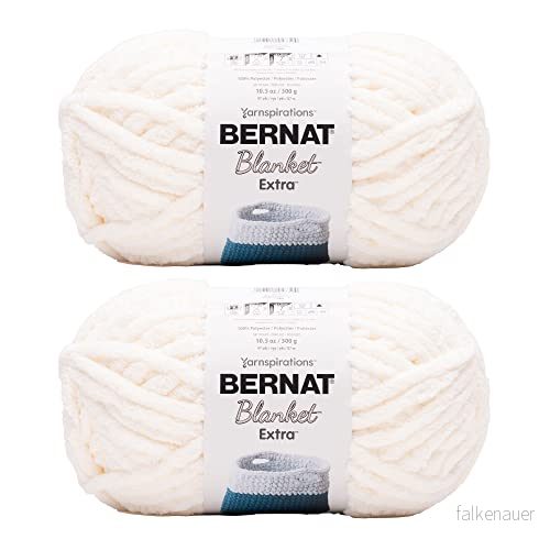 Bernat filt extra filtgarn, Jumbo Gauge #7, 2 pack (vintage vit) 691821390212