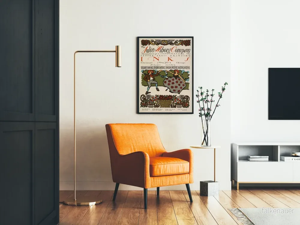 Vintage reklamposter från Ault & Wiborg Company för bläck - Bild 2
