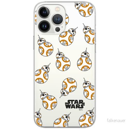ERT GROUP mobiltelefonfodral för Iphone 13 PRO MAX originalt och officiellt licensierat Star Wars mönster BB 8 004 Vit optimalt anpassad till formen på mobiltelefonen, gedeeltelijk transparant 5903932869613