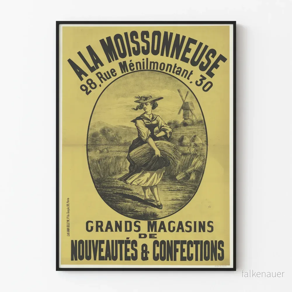 Vintageposter A La Moissonneuse - Retro väggdekoration