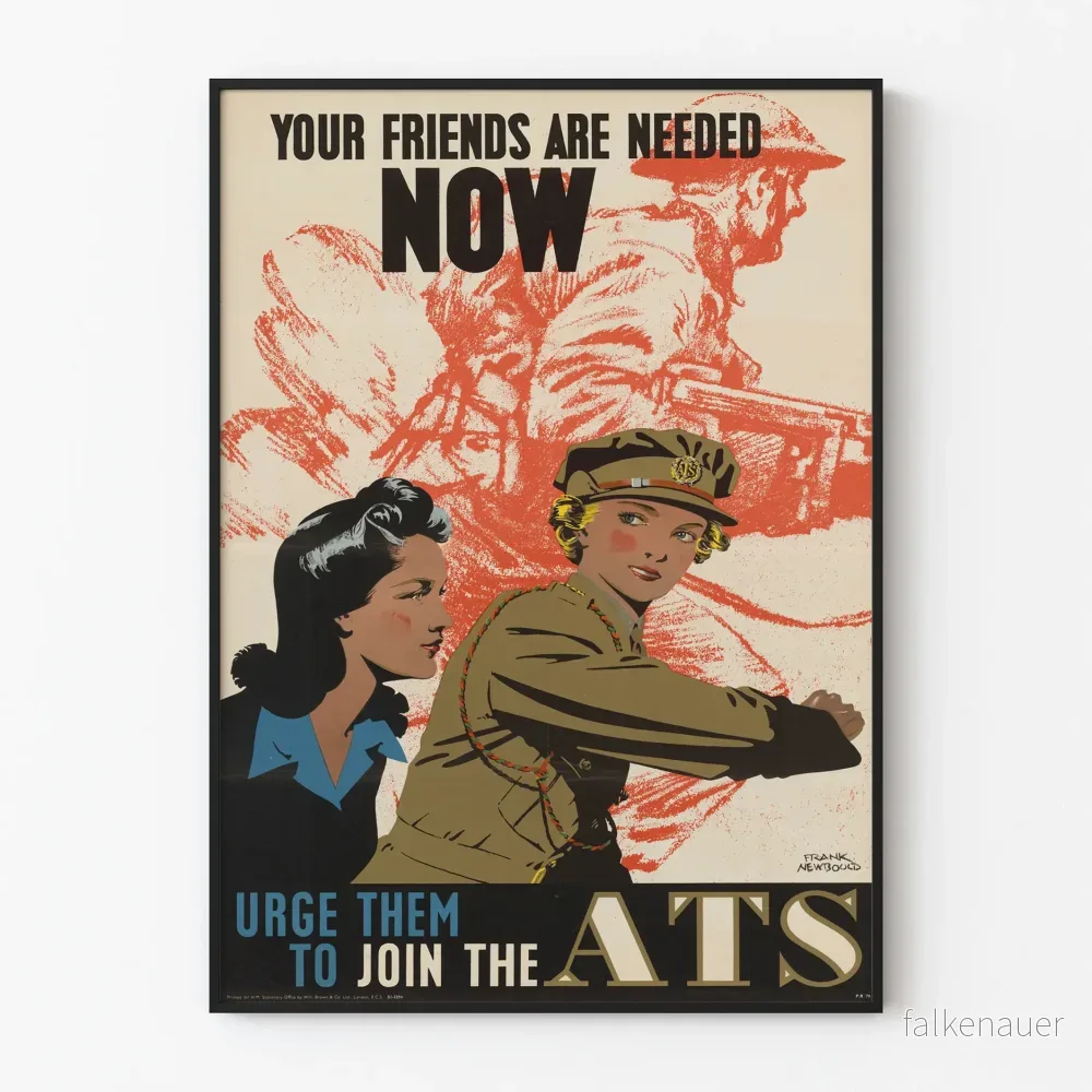 Vintageposter 'Dina vänner behövs nu' Rekrytering ATS