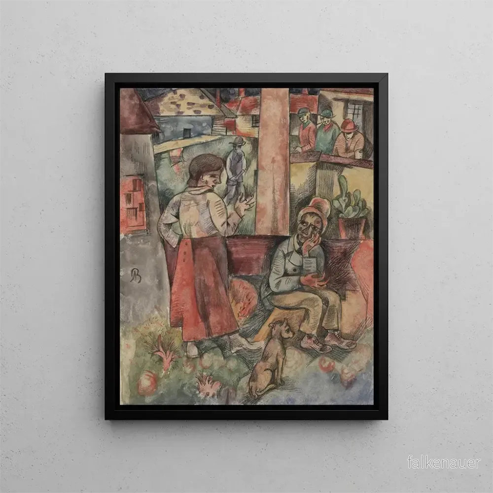 Målning Bordure du village Fabrikstadt – Albert Bloch | Konsttryck Målning Bordure du village Fabrikstadt – Albert Bloch | Konsttryck