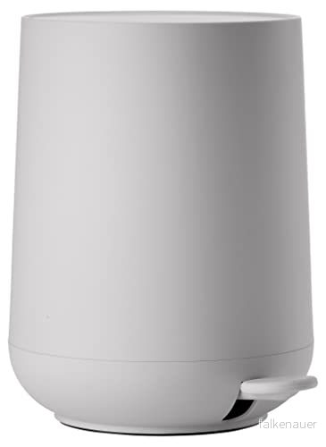 Zone Denmark Nova avfallsbehållare för badrummet, kosmetikaburk, diameter 20,5 cm, höjd 23,5 kapacitet 3 liter, Soft Grey 5722003319792