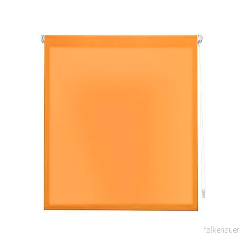 Decorblind Estor Rollable EasyFix Translucent utan verktyg och ingen borrning, Mätning Estor: 140x180 Bredd x Längd/Mätning Tyg 137x175 Plain Orange Plain, Stores för fönster 8434363547834