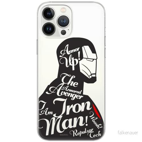 ERT GROUP mobiltelefonfodral för Samsung A51 originalt och officiellt licensierat Marvel mönster Iron Man 010 Vit optimalt anpassad till formen på mobiltelefonen, gedeeltelijk transparant 5903537490120