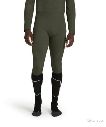 FALKE Baslager för män Wool Tech. Funktionellt material ull snabbtorkande varm 1 st, grön (oliv 7830), S 4067112004049