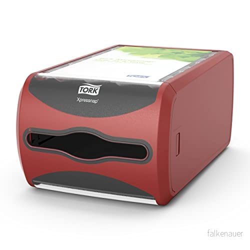 Tork Xpressnap® Liggande Dispenser röd N4, Signature designserie, 14,5 cm x 19,1 30,7 cm, 272512 7322540660753