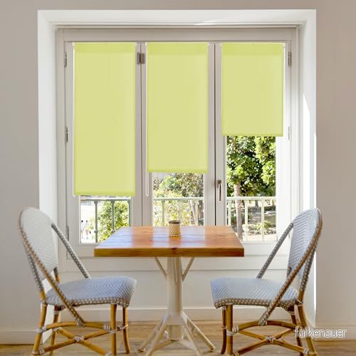 Blindecor slät Aure OHNE WERKZEUG ljusgenomsläpplig rulle, polyester, pistaschrök, 67 x 180 cm 8434363067578