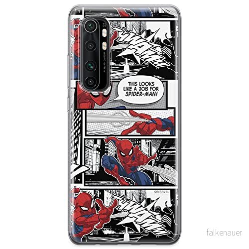 ERT GROUP mobiltelefonfodral för Xiaomi MI NOTE 10 Lite originalt och officiellt licensierat Marvel mönster Spider Man 001 anpassad till formen på mobiltelefonen, fodral tillverkad av TPU plast 5904805588204
