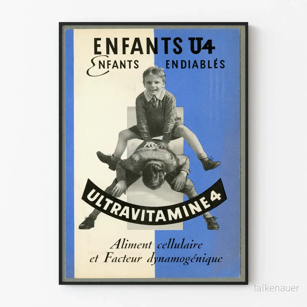 Vintageposter Ultravitamine 4 Barn U4 Endiablés Vintageposter Ultravitamine 4 Barn U4 Endiablés