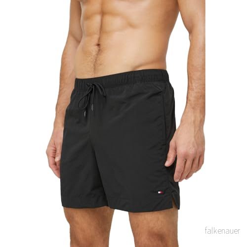 Tommy Hilfiger Medium Drawstring Surfshorts, Storlek: Medium, Black 8720643535715