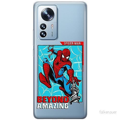 ERT GROUP mobiltelefonfodral för Xiaomi 12 / 12X originalt och officiellt licensierat Marvel mönster Spider Man 041 optimalt anpassad till formen på mobiltelefonen, gedeeltelijk transparant 5905795016906