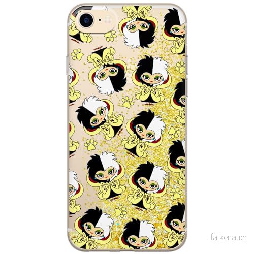 ERT GROUP mobiltelefonfodral för Apple Iphone 7/8/ SE 2/ 3 originalt och officiellt licensierat Disney mönster Cruella 007, med glitter overflow effekt 5905131496058