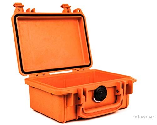 PELI Protector 1120 stötsäker låda, IP67 vatten och dammtät, 2 liters kapacitet, tillverkad i USA, inget skum, orange 19428017125