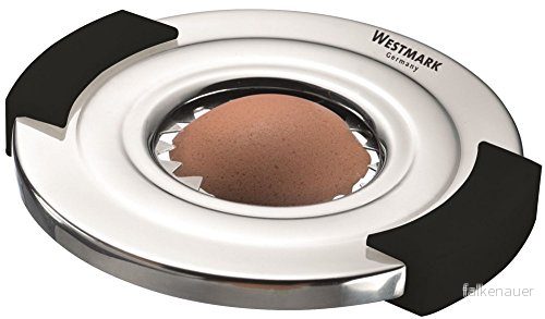 Westmark Äggöppnare, mått: 9,1 x 8,1 1,1 cm, plast/rostfritt stål, silver/svart, 10892280 4004094108983