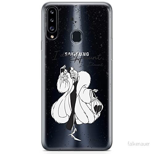 ERT GROUP mobiltelefonfodral för Samsung A20S originalt och officiellt licensierat Disney mönster Cruella and Puppy 001 optimalt anpassad till formen på mobiltelefonen, gedeeltelijk transparant 5904805441271