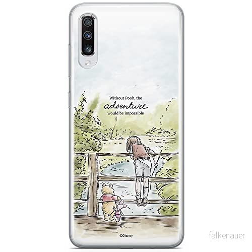 ERT GROUP mobiltelefonfodral för Samsung A70 originalt och officiellt licensierat Disney mönster Winnie the Pooh and friends 017 anpassad till formen på mobiltelefonen, fodral tillverkad av TPU plast 5902980411447