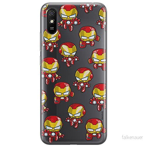 ERT GROUP mobiltelefonfodral för Xiaomi REDMI 9A originalt och officiellt licensierat Marvel mönster Iron Man 031 optimalt anpassad till formen på mobiltelefonen, gedeeltelijk transparant 5904805153709
