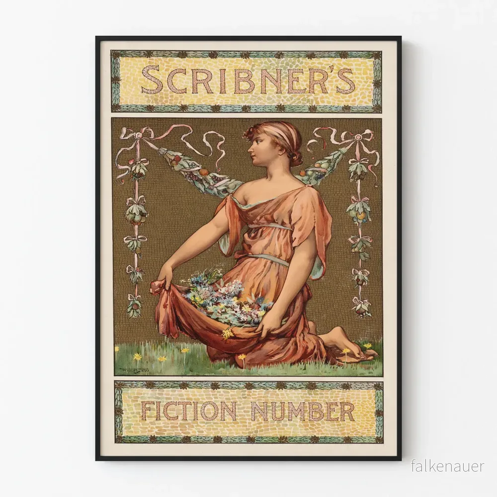 Vintageposter Scribner's Fiction Number - Elegant Väggdekoration