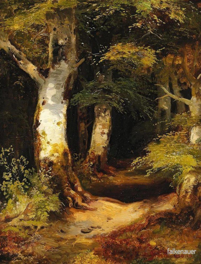 Målning Waldweg - Albert Zimmermann | Konsttryck - Bild 2