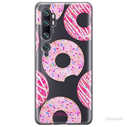ERT GROUP mobiltelefonfodral för Xiaomi MI NOTE 10 / PRO originalt och officiellt licensierat Babaco mönster Donut 002 anpassad till formen på mobiltelefonen, gedeeltelijk transparant 5904805580444