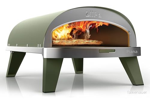 ZiiPa Gaspizzaugn eukalyptus kompakt och innovativ värmer på 30 minuter Snabb matlagning 90 sekunder Cordierit sten Ø 31,5 cm 3760316020440