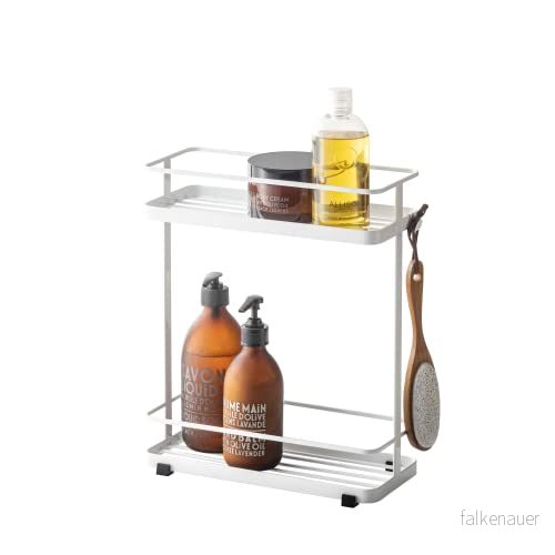 YAMAZAKI 6790 TOWER badrumshylla, vit, stål, minimalistisk design, 28 x 12 33,5 cm (L B H) 4903208067904