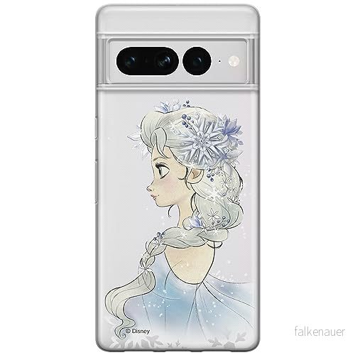 ERT GROUP mobiltelefonfodral för Google PIXEL 7 PRO originalt och officiellt licensierat Disney mönster Elsa 010 optimalt anpassad till formen på mobiltelefonen, gedeeltelijk transparant 5905795161699