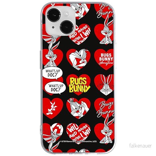 ERT GROUP mobiltelefonfodral för Iphone 14 PLUS originalt och officiellt licensierat Looney Tunes mönster Bugs 022 optimalt anpassad till formen på mobiltelefonen, fodral tillverkad av TPU plast 5905795087739