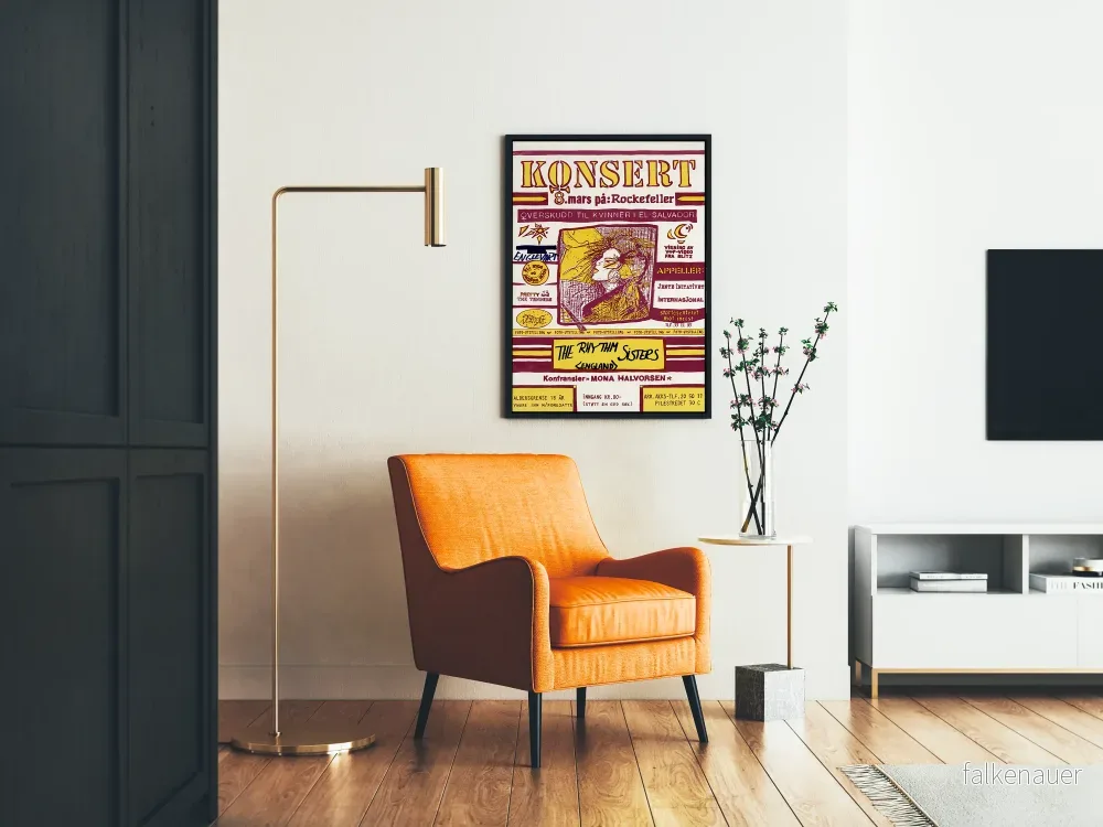 Vintage konsertposter den 8 mars vid Rockefeller – Stöd till kvinnorna i El Salvador - Bild 2