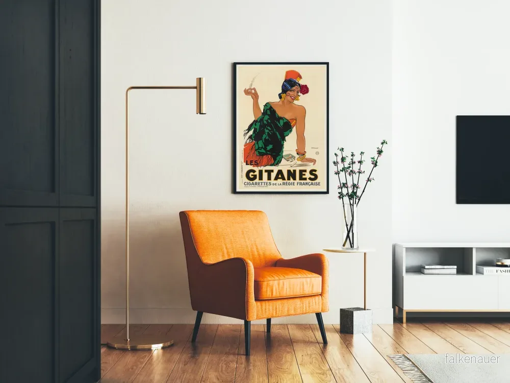 Vintageposter för Les Gitanes Cigarettes från Régie Française - Bild 2