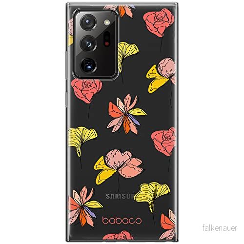 ERT GROUP mobiltelefonfodral för Samsung GALAXY NOTE 20 ULTRA originalt och officiellt licensierat Babaco mönster Flowers 012 optimalt anpassad till formen på mobiltelefonen, gedeeltelijk transparant 5903932606577