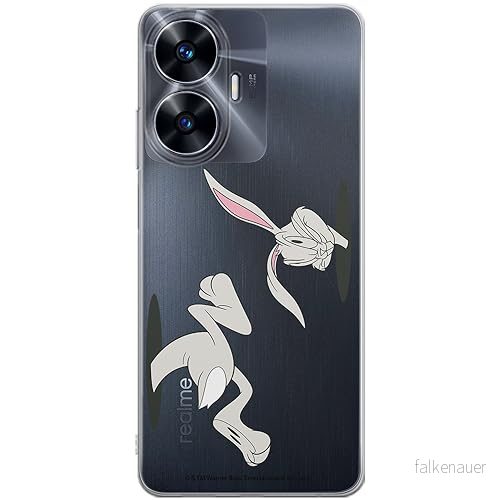 ERT GROUP mobiltelefonfodral för Realme C55 originalt och officiellt licensierat Looney Tunes mönster Bugs 016 optimalt anpassad till formen på mobiltelefonen, gedeeltelijk transparant 5905795079475