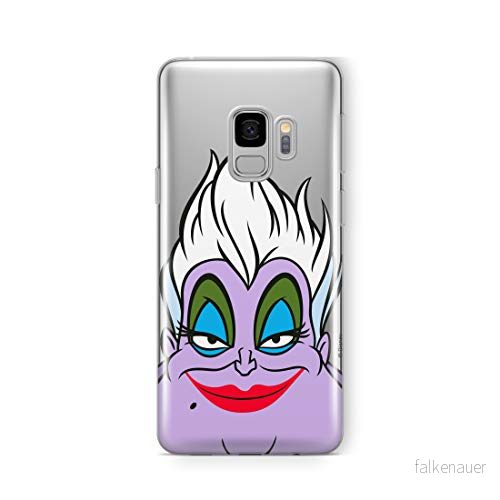 ERT GROUP mobiltelefonfodral för Samsung S9 originalt och officiellt licensierat Disney mönster Ursula 002 Vit optimalt anpassad till formen på mobiltelefonen, gedeeltelijk transparant 5903537591537