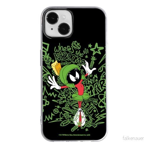 ERT GROUP mobiltelefonfodral för Iphone 14 originalt och officiellt licensierat Looney Tunes mönster Marvin 007 optimalt anpassad till formen på mobiltelefonen, fodral tillverkad av TPU plast 5905795130763