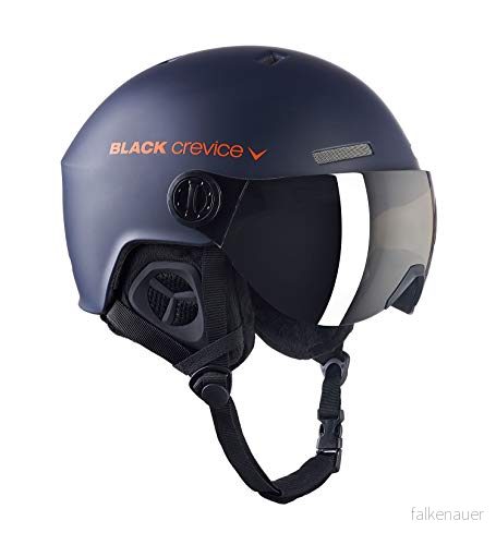 Black Crevice Gstaad Unisex vuxen skidhjälm med skärm, marinblå/orange, S (5153), 5153 cm 9120075059671