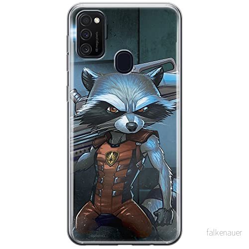 ERT GROUP mobiltelefonfodral för Samsung M21 originalt och officiellt licensierat Marvel mönster Rocket 001 optimalt anpassad till formen på mobiltelefonen, fodral tillverkad av TPU plast 5903537837338