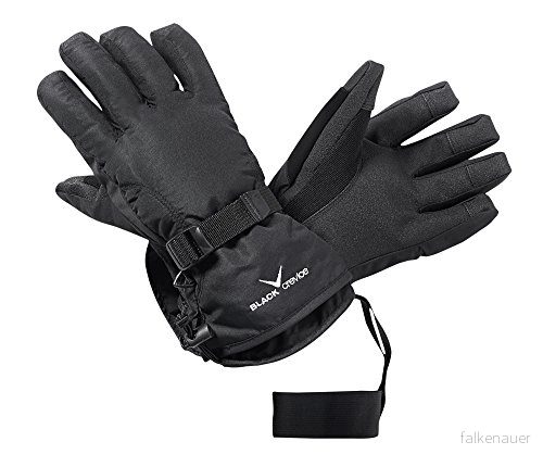 Black Crevice skidhandskar för kvinnor och män, svart, XL/10 9120071618889