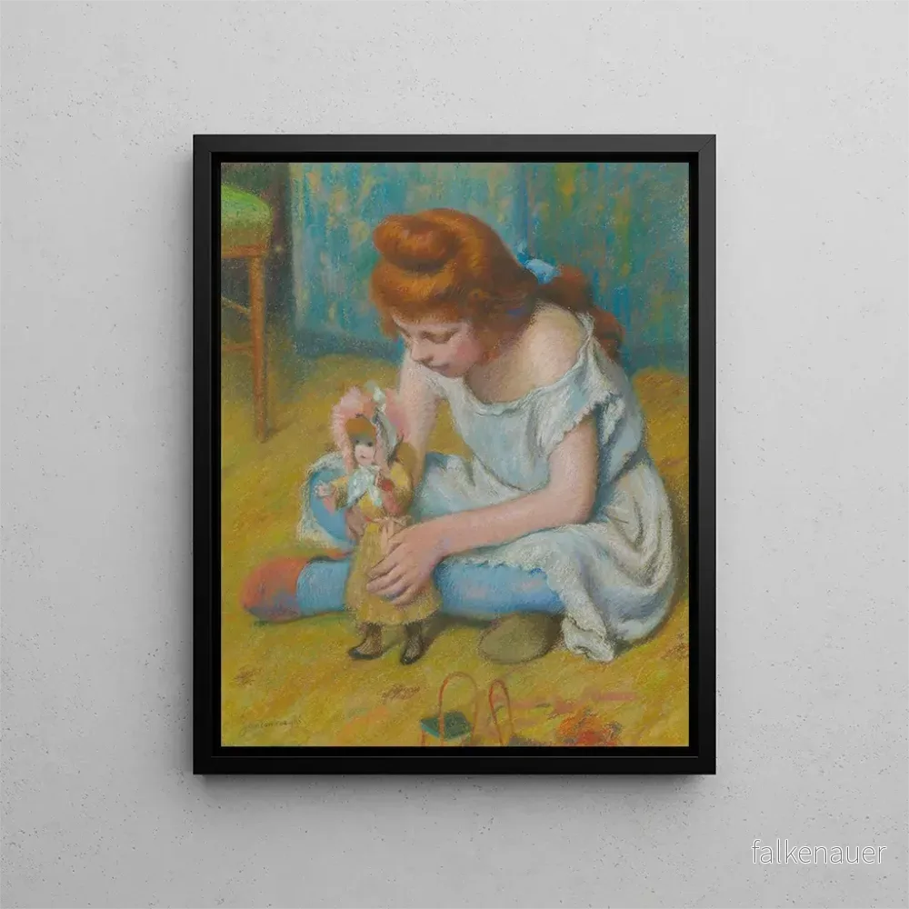 Målning Barn som leker med dockor – Federico Zandomeneghi | Konsttryck Målning Barn som leker med dockor – Federico Zandomeneghi | Konsttryck