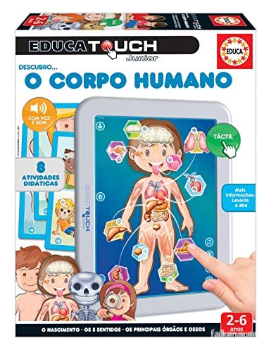 Educa Touch Junior O Mänsklig Corpo Descobrirão as Olika delar do Corpo, lära sig quais são os 5 sinnen, ossos principais, orgãos e som det bildas um baby no utero. Språk Português (18406) 8412668184060