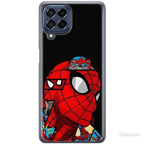 ERT GROUP mobiltelefonfodral för Samsung M33 5G originalt och officiellt licensierat Marvel mönster Spider Man 042 optimalt anpassad till formen på mobiltelefonen, fodral tillverkad av TPU plast 5905795018764
