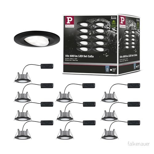 Paulmann Calla, svart vridbar 4.000K ej dimbar 10s 4000870924624