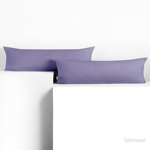 DecoKing 2 örngott 20 x 145 cm, jersey, bomull, dragkedja, lavendel, bärnsten 5903575035888