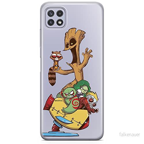 ERT GROUP mobiltelefonfodral för Samsung A22 5G originalt och officiellt licensierat Marvel mönster Guardians of the Galaxy 020 anpassad till formen på mobiltelefonen, gedeeltelijk transparant 5903932825930