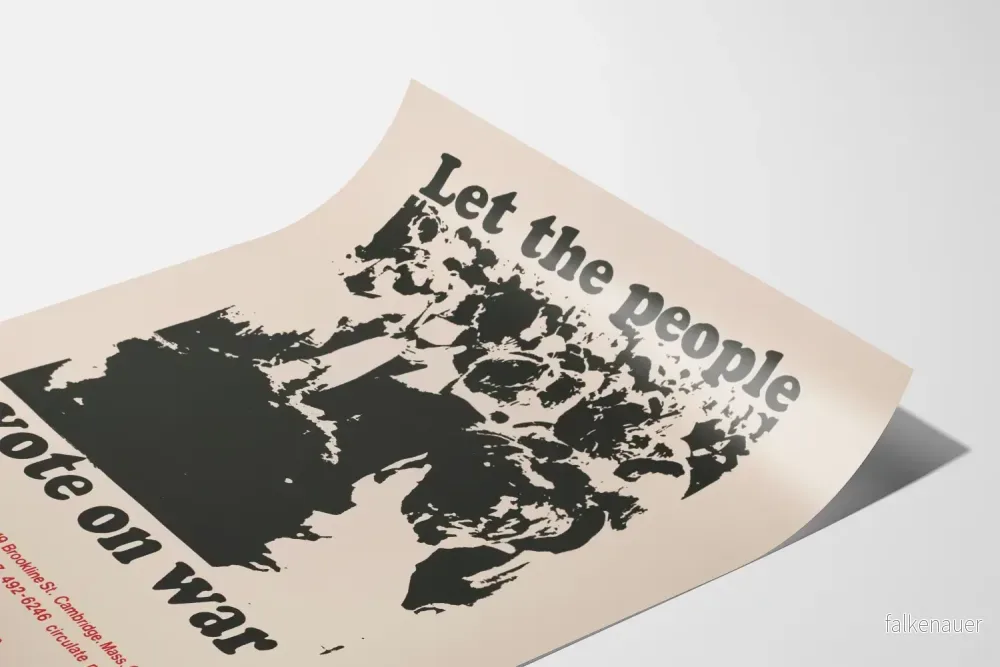 Postern Let the People Vote on War - Engagerad Väggdekoration - Bild 3