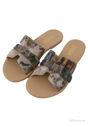 DOGO Kvinnors veganläder flerfärgade tofflor ballerinas mönster, Material: Polyester, 39 EU 8680544270934