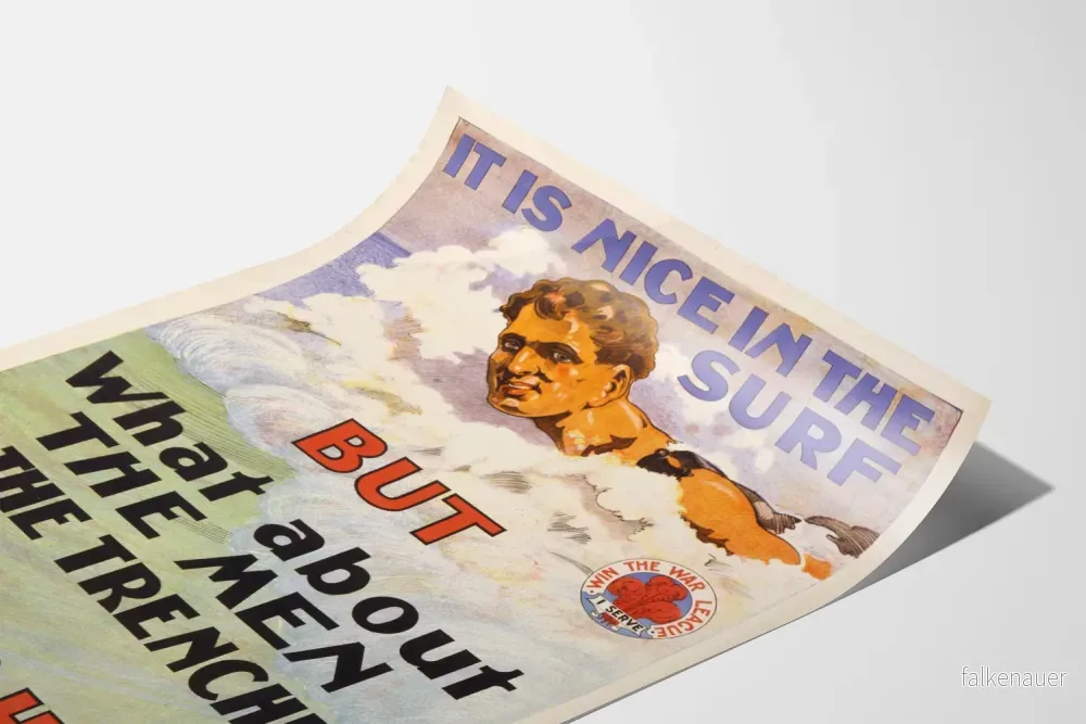 Vintage propagandaposter för militär propaganda - Stöd till soldater i skyttegravarna - Bild 3