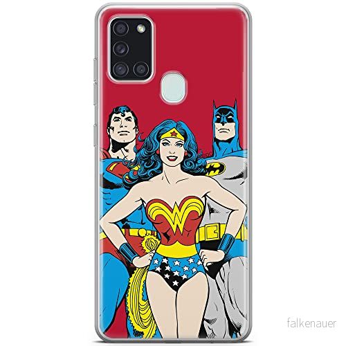 ERT GROUP mobiltelefonfodral för Samsung A21s originalt och officiellt licensierat DC mönster Justice League 003 optimalt anpassad till formen på mobiltelefonen, fodral tillverkad av TPU plast 5903040264423