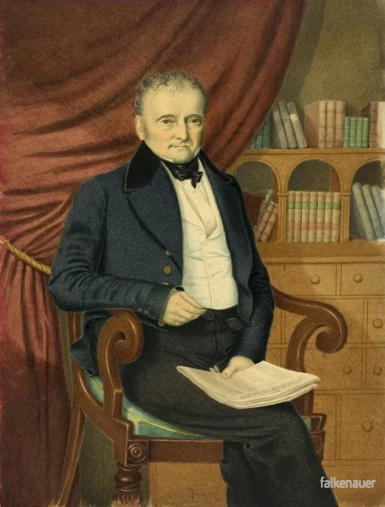 Målning av en sittande man med en tidning - Adolphus H. A. Wing - Bild 2